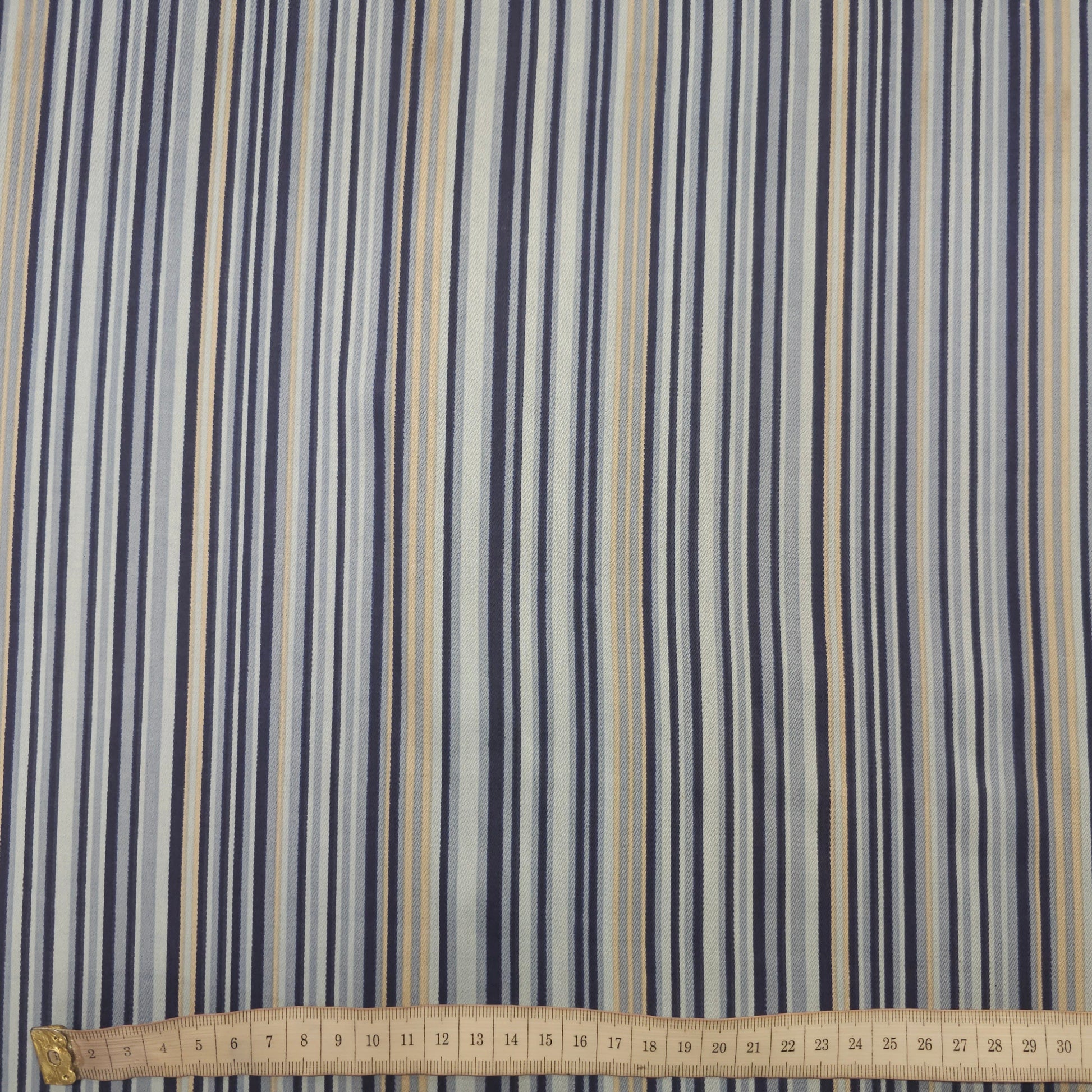 Baumwollstoff gestreift blau CSM-STOFFE