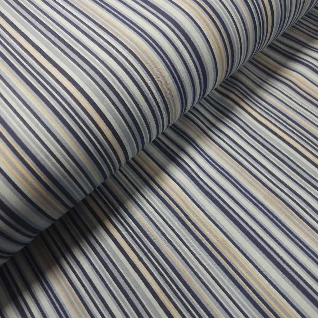 Baumwollstoff gestreift blau CSM-STOFFE