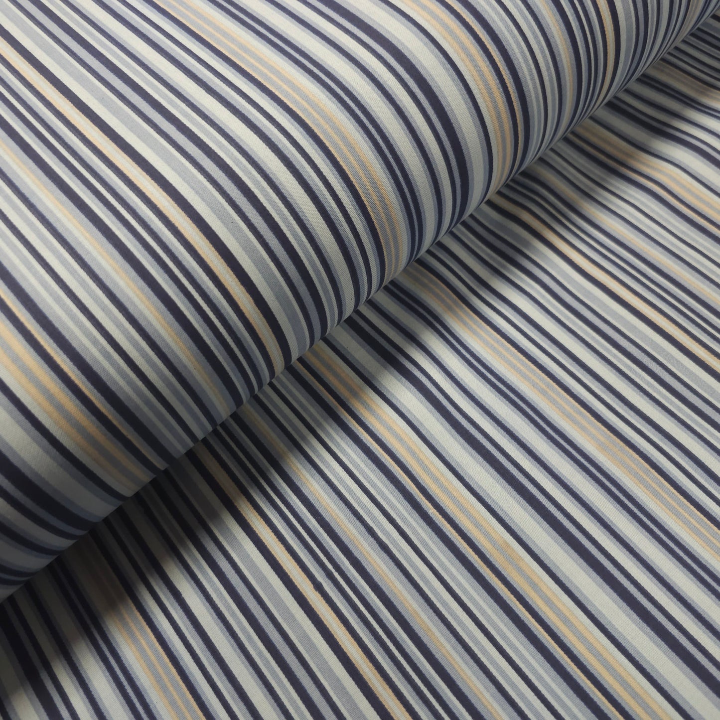 Baumwollstoff gestreift blau CSM-STOFFE