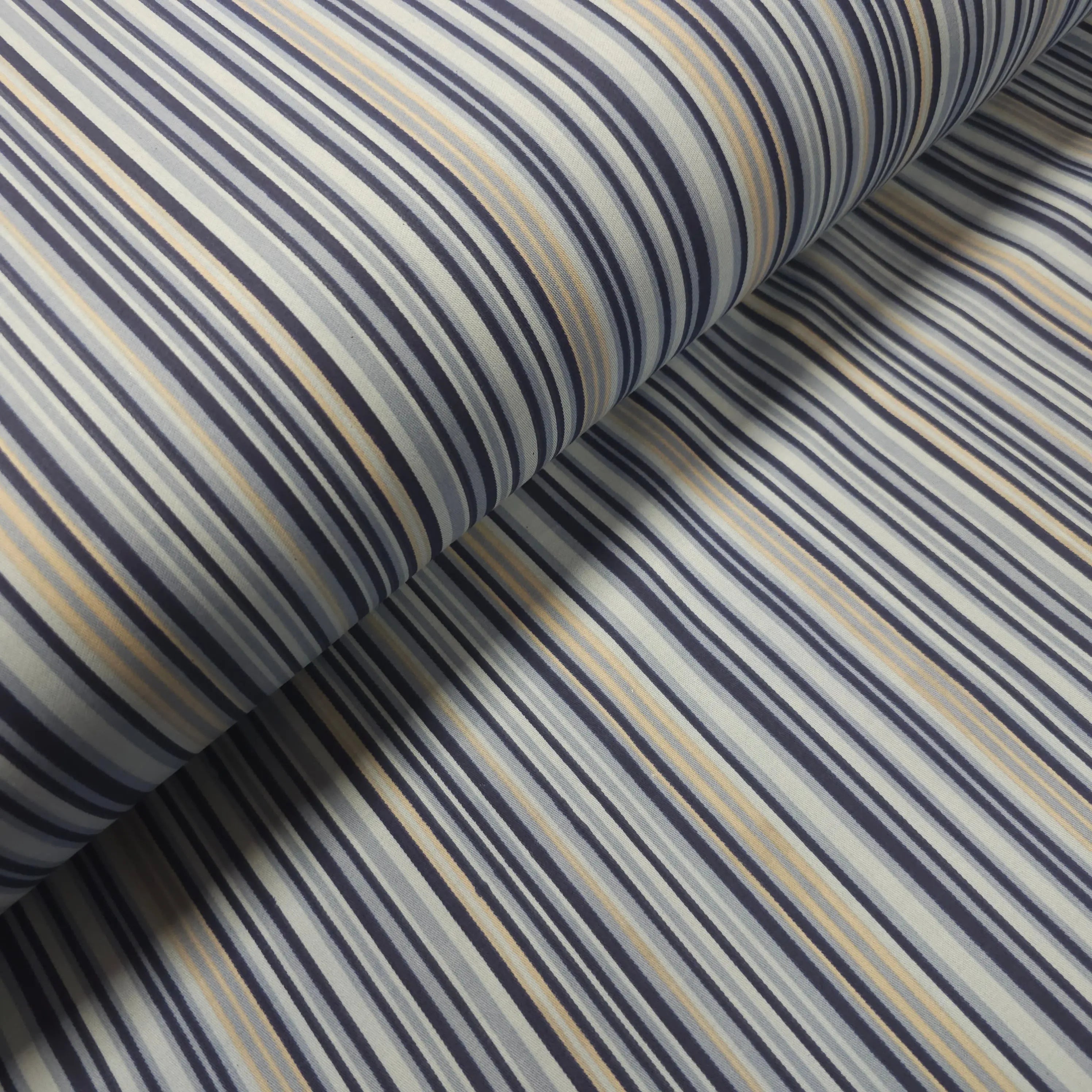 Baumwollstoff gestreift blau CSM-STOFFE