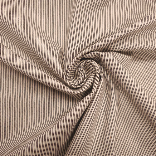 Baumwollstoff gestreift schwarz/creme CSM-STOFFE