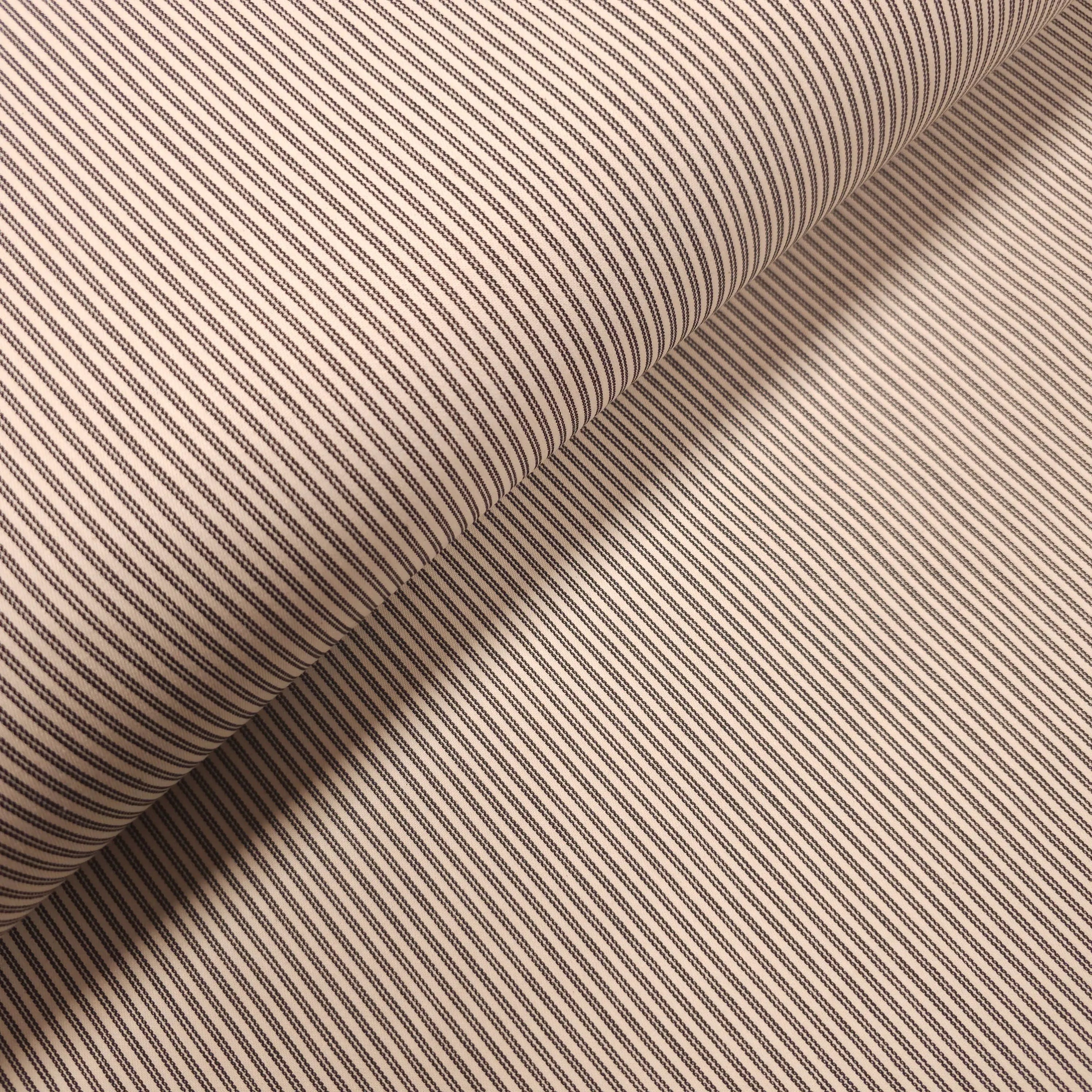 Baumwollstoff gestreift schwarz/creme CSM-STOFFE