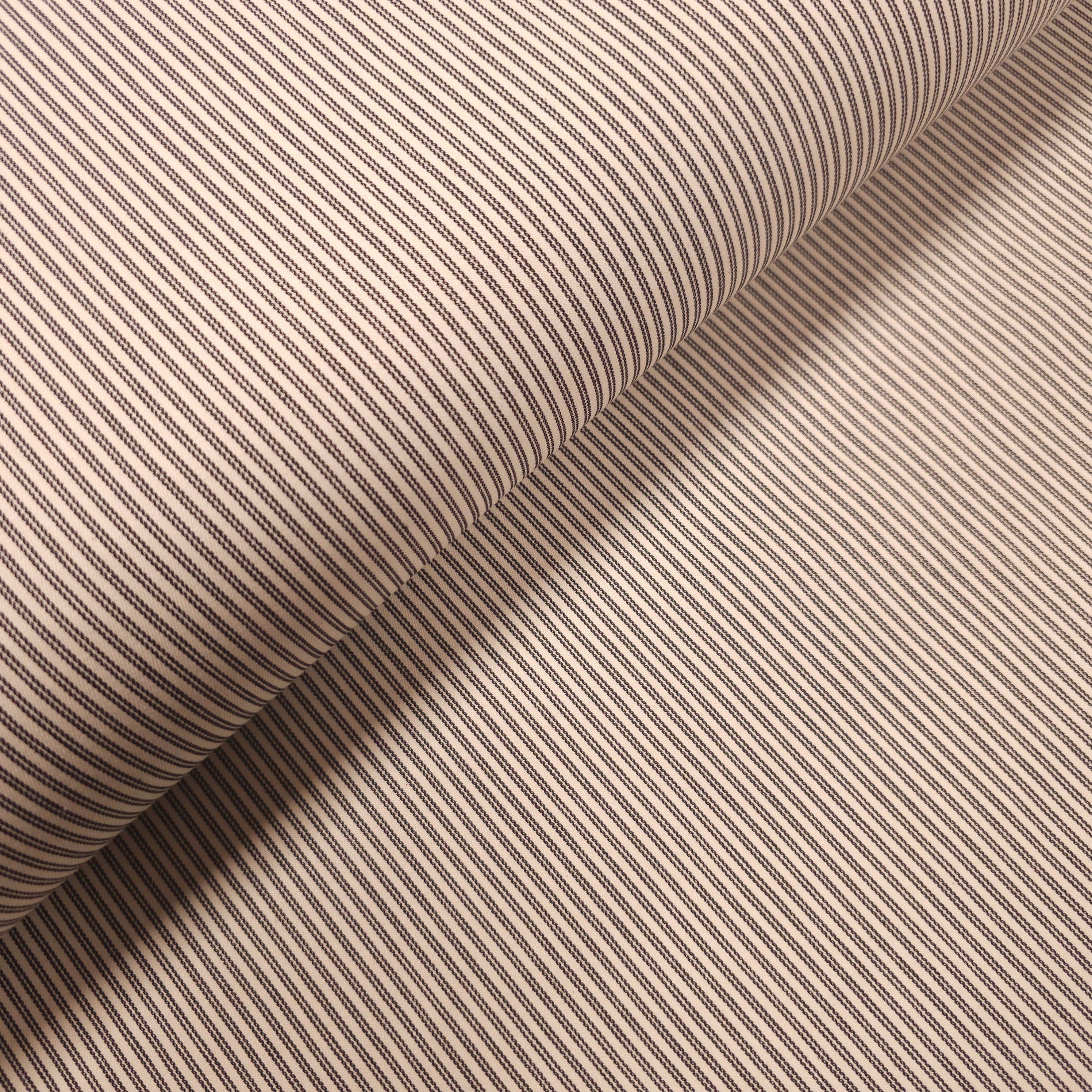 Baumwollstoff gestreift schwarz/creme CSM-STOFFE