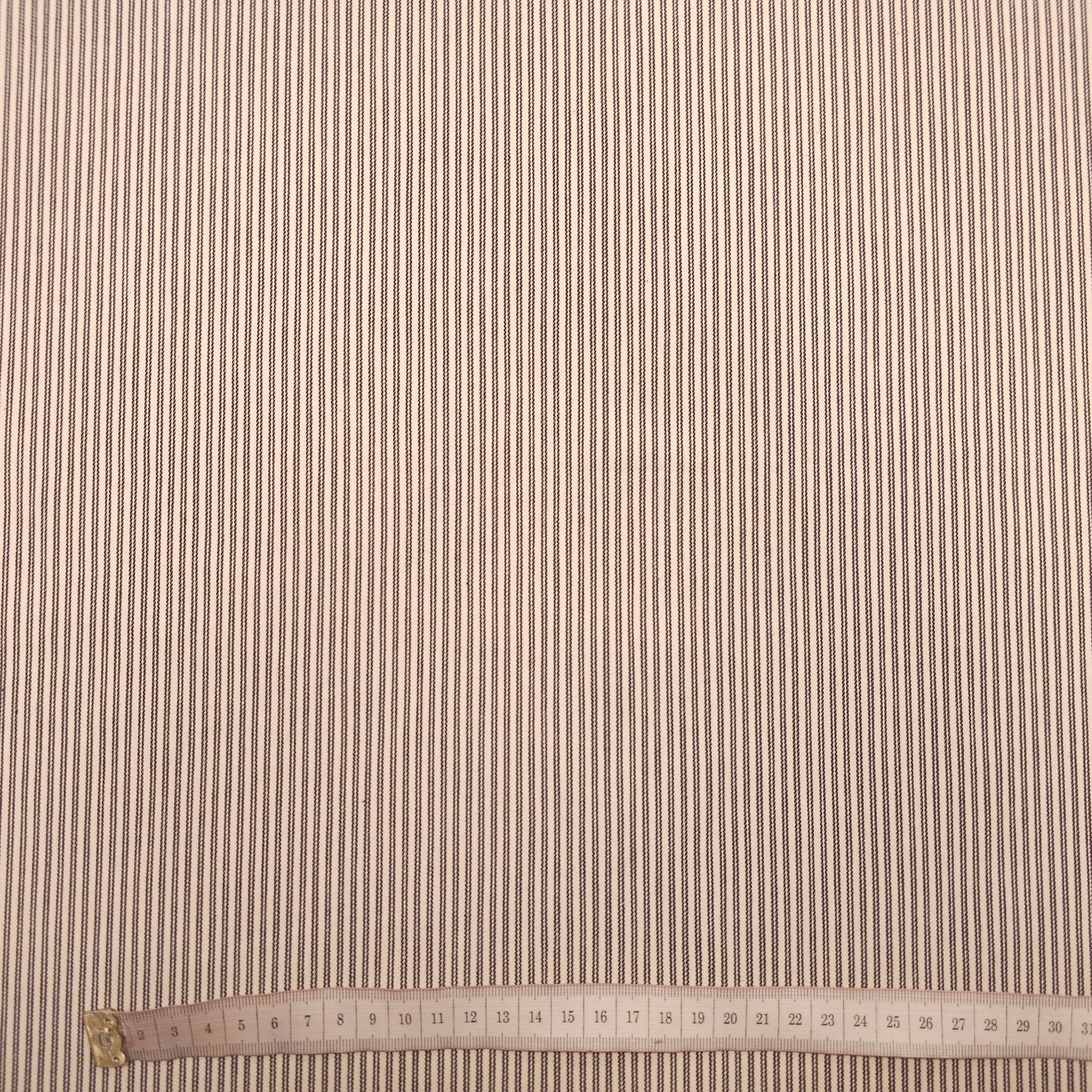 Baumwollstoff gestreift schwarz/creme CSM-STOFFE