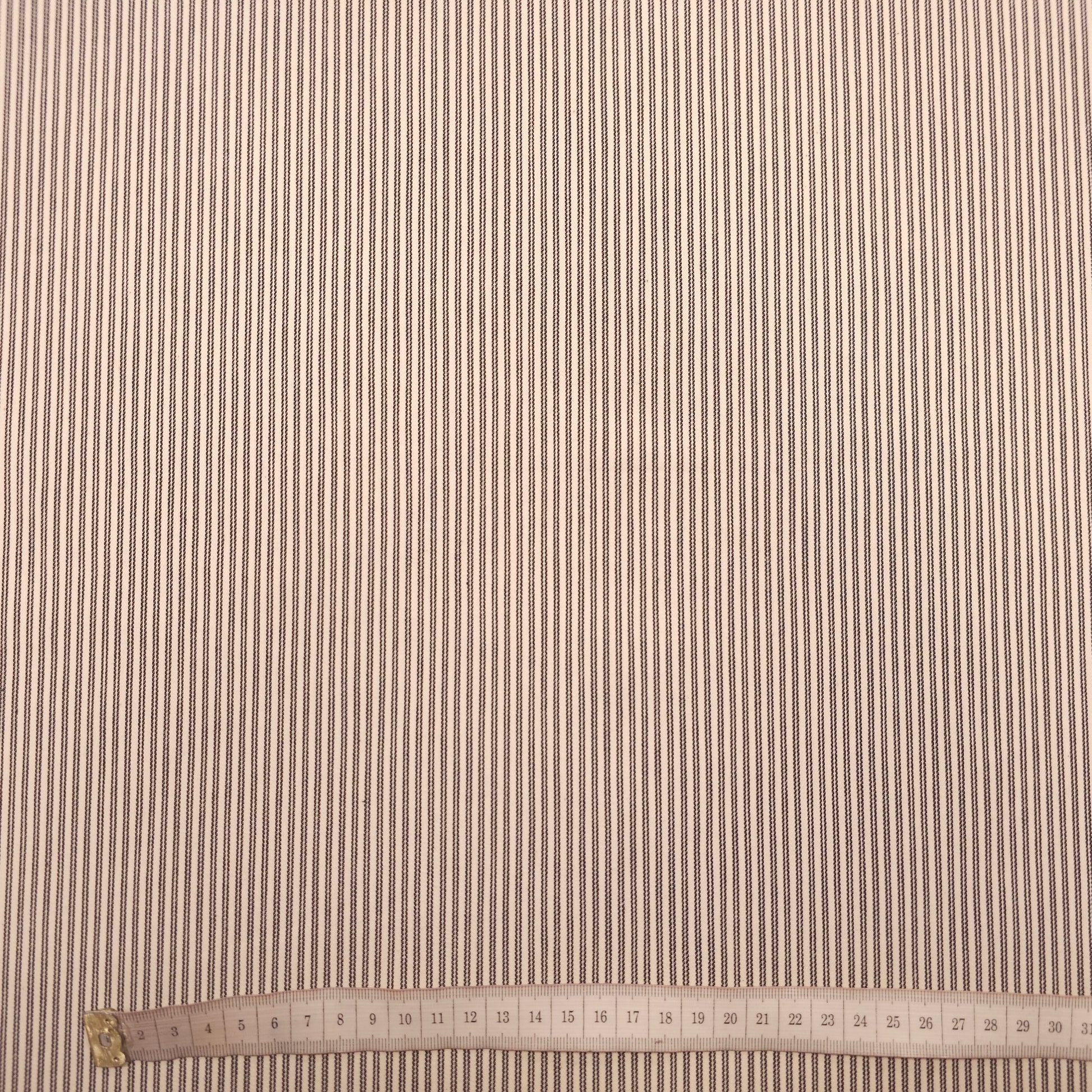 Baumwollstoff gestreift schwarz/creme CSM-STOFFE