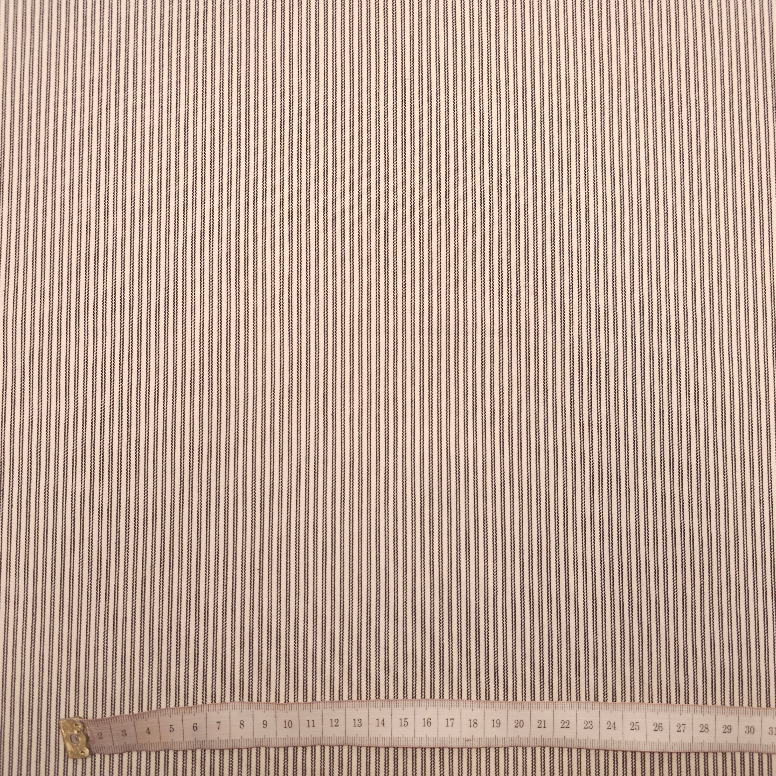 Baumwollstoff gestreift schwarz/creme CSM-STOFFE