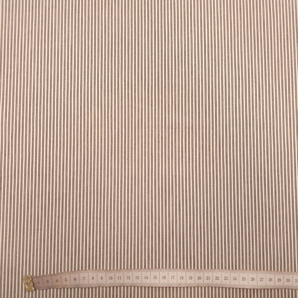 Baumwollstoff gestreift schwarz/creme CSM-STOFFE