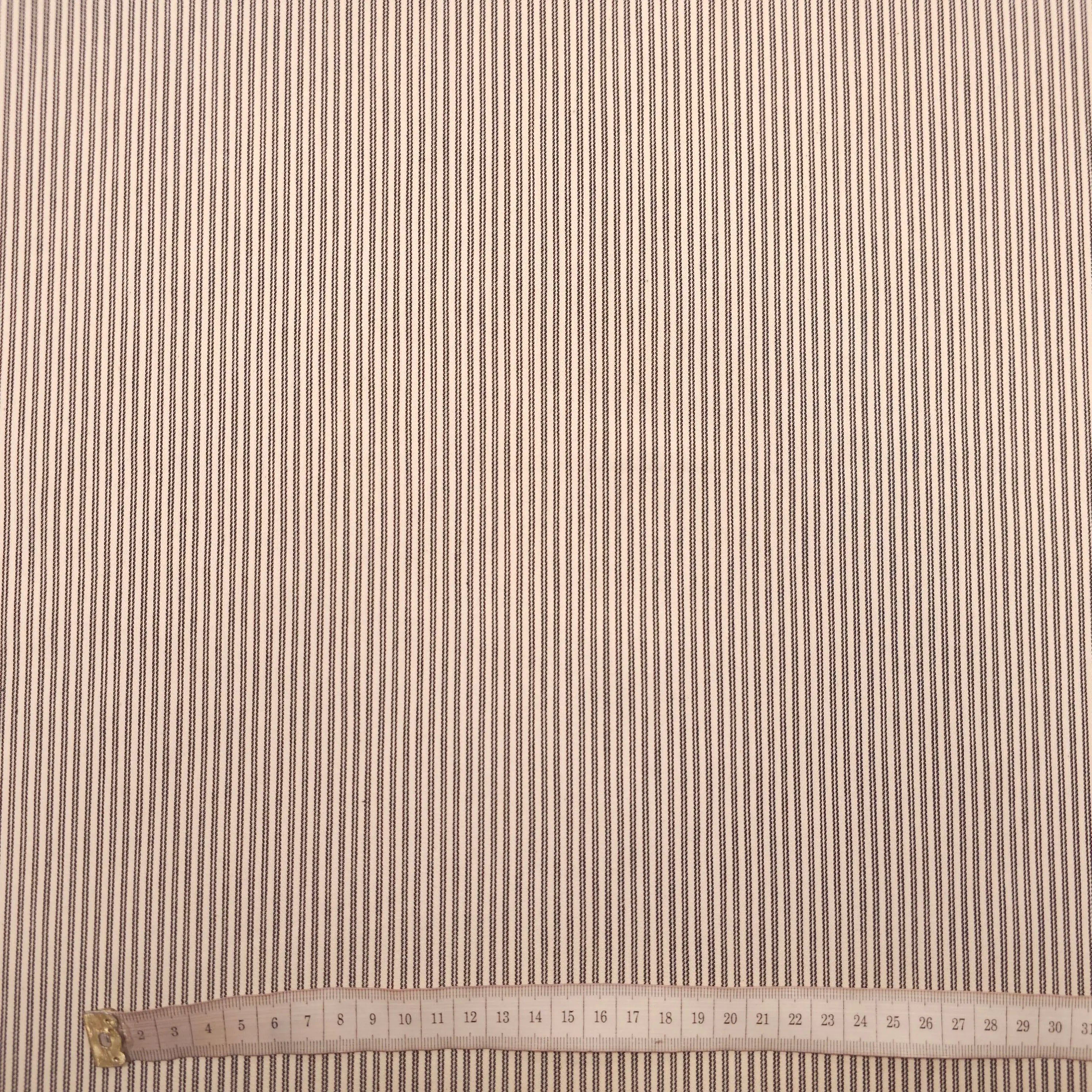Baumwollstoff gestreift schwarz/creme CSM-STOFFE