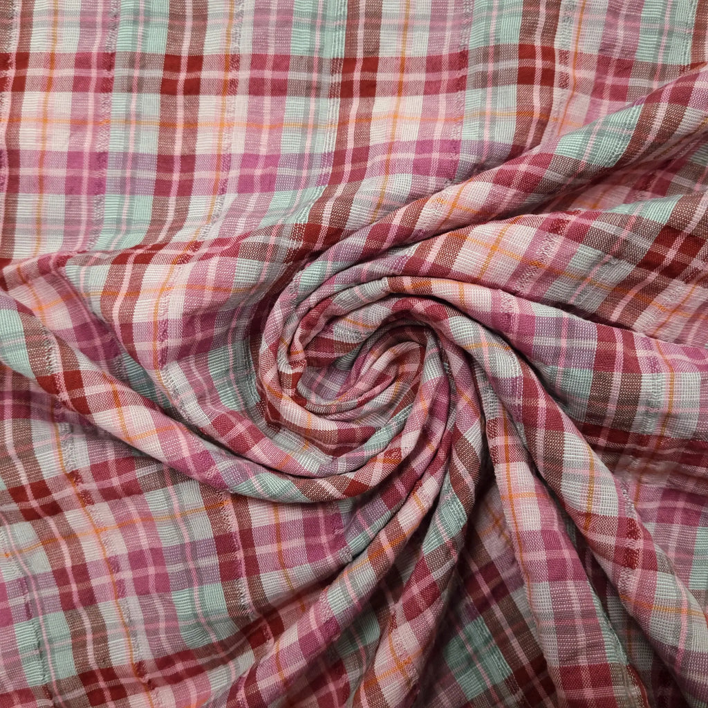 Baumwollstoff kariert gecrasht CSM-STOFFE