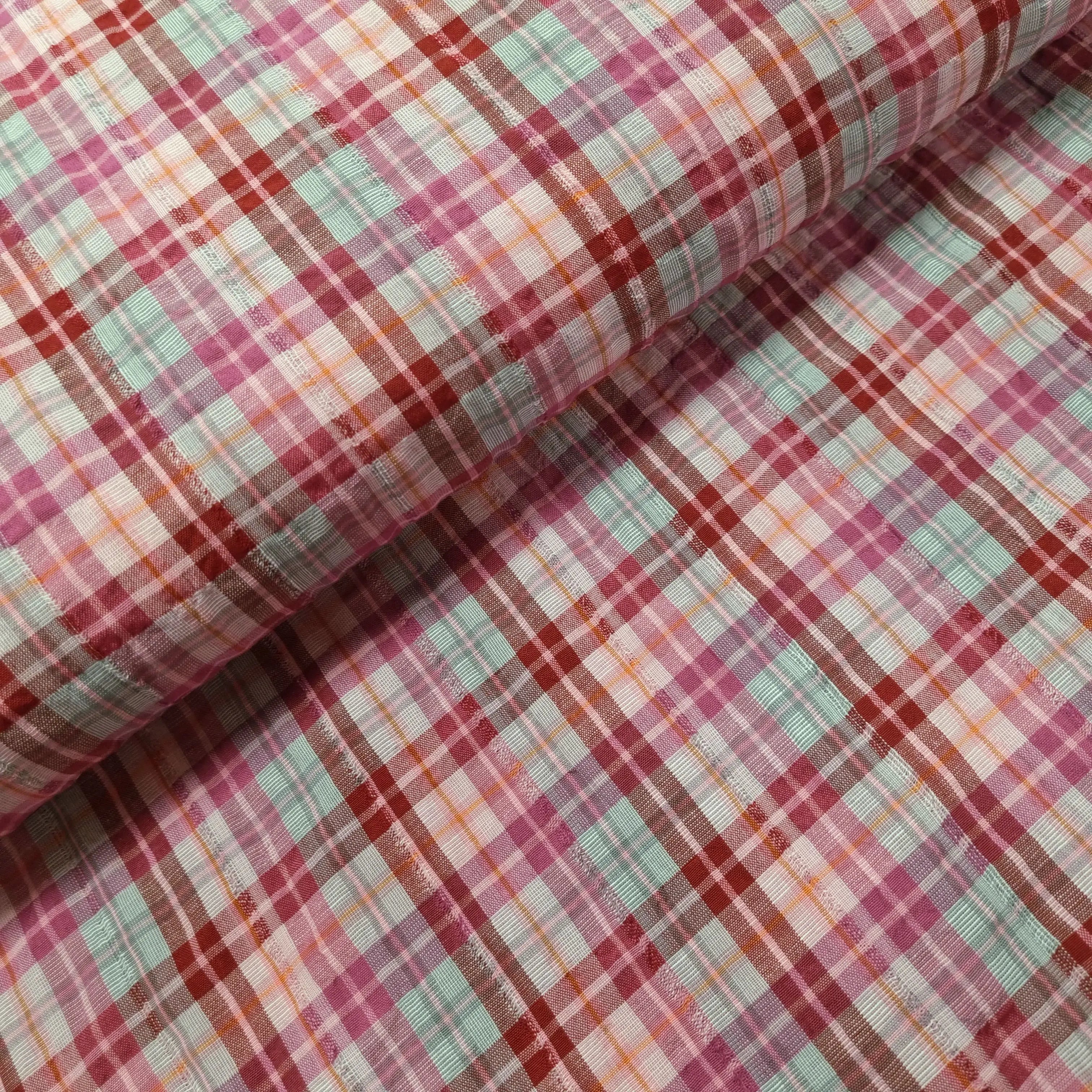 Baumwollstoff kariert gecrasht CSM-STOFFE