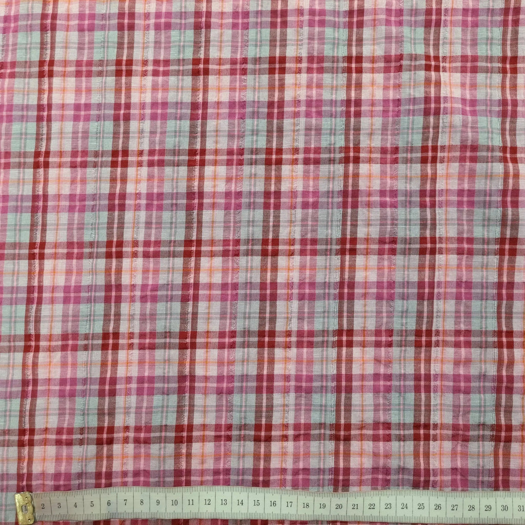 Baumwollstoff kariert gecrasht CSM-STOFFE