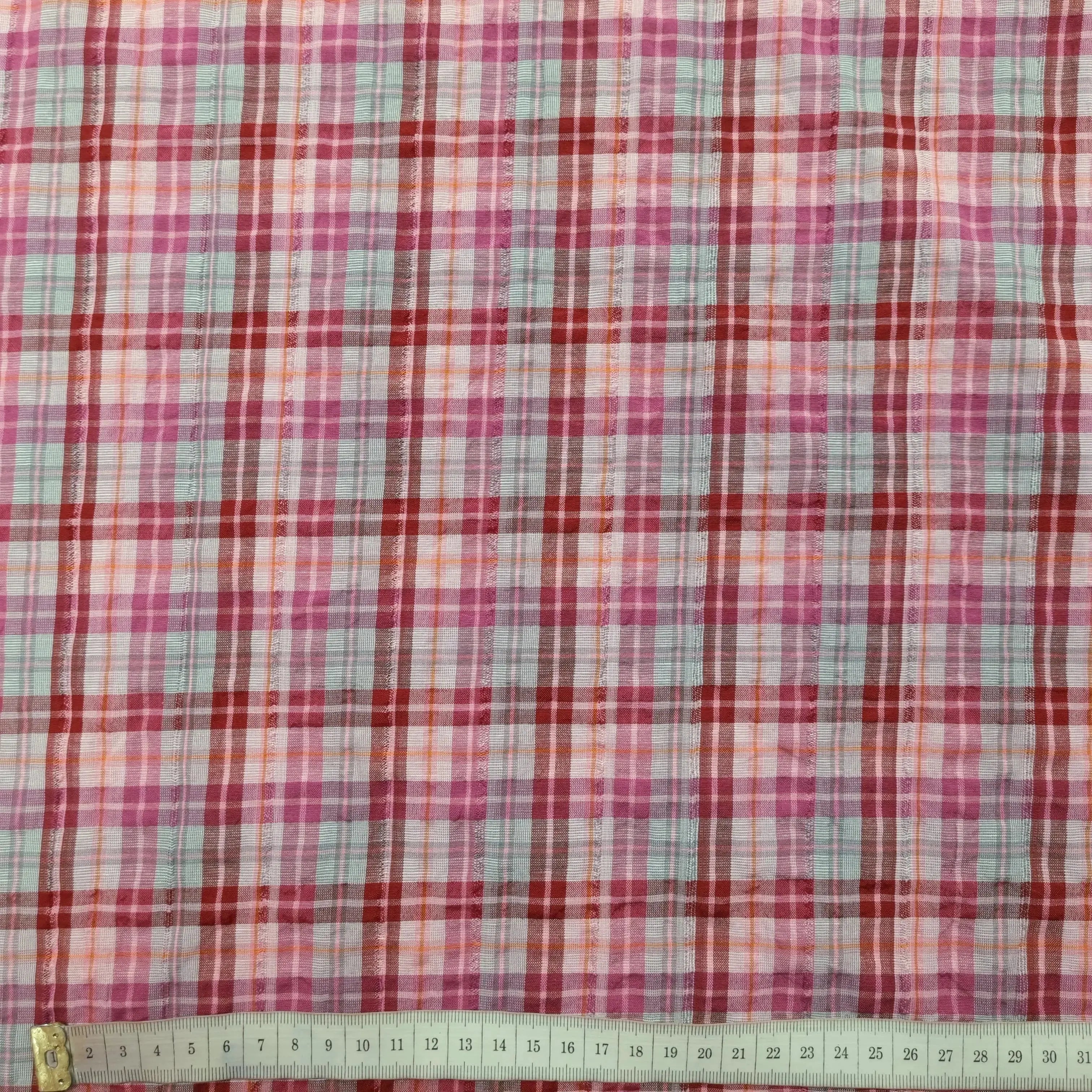 Baumwollstoff kariert gecrasht CSM-STOFFE