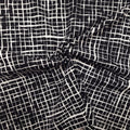 Baumwollstoff kariert mit Stretch schwarz CSM-STOFFE
