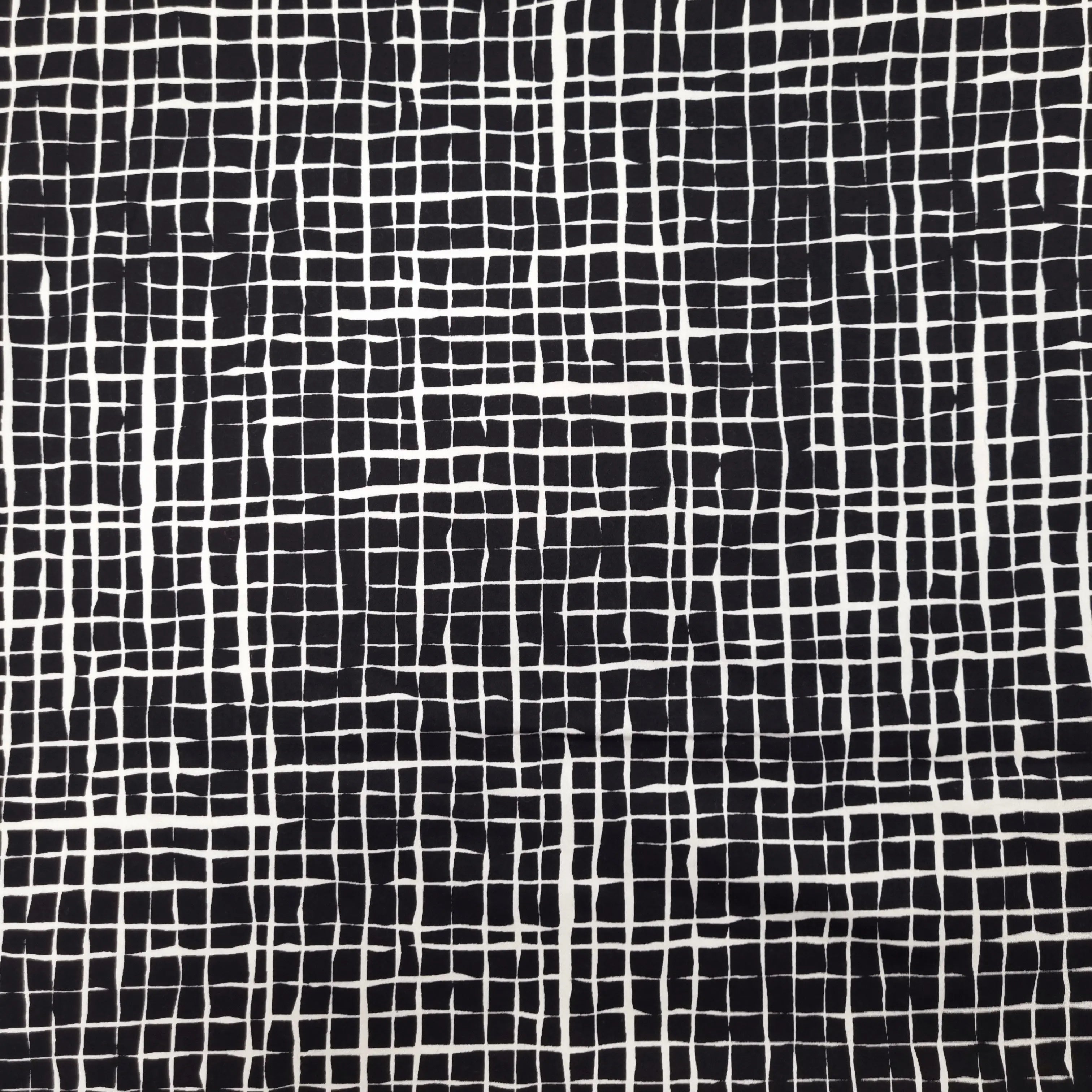 Baumwollstoff kariert mit Stretch schwarz CSM-STOFFE