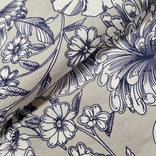 Baumwollstoff mit Blumenmuster und Stretch CSM-STOFFE