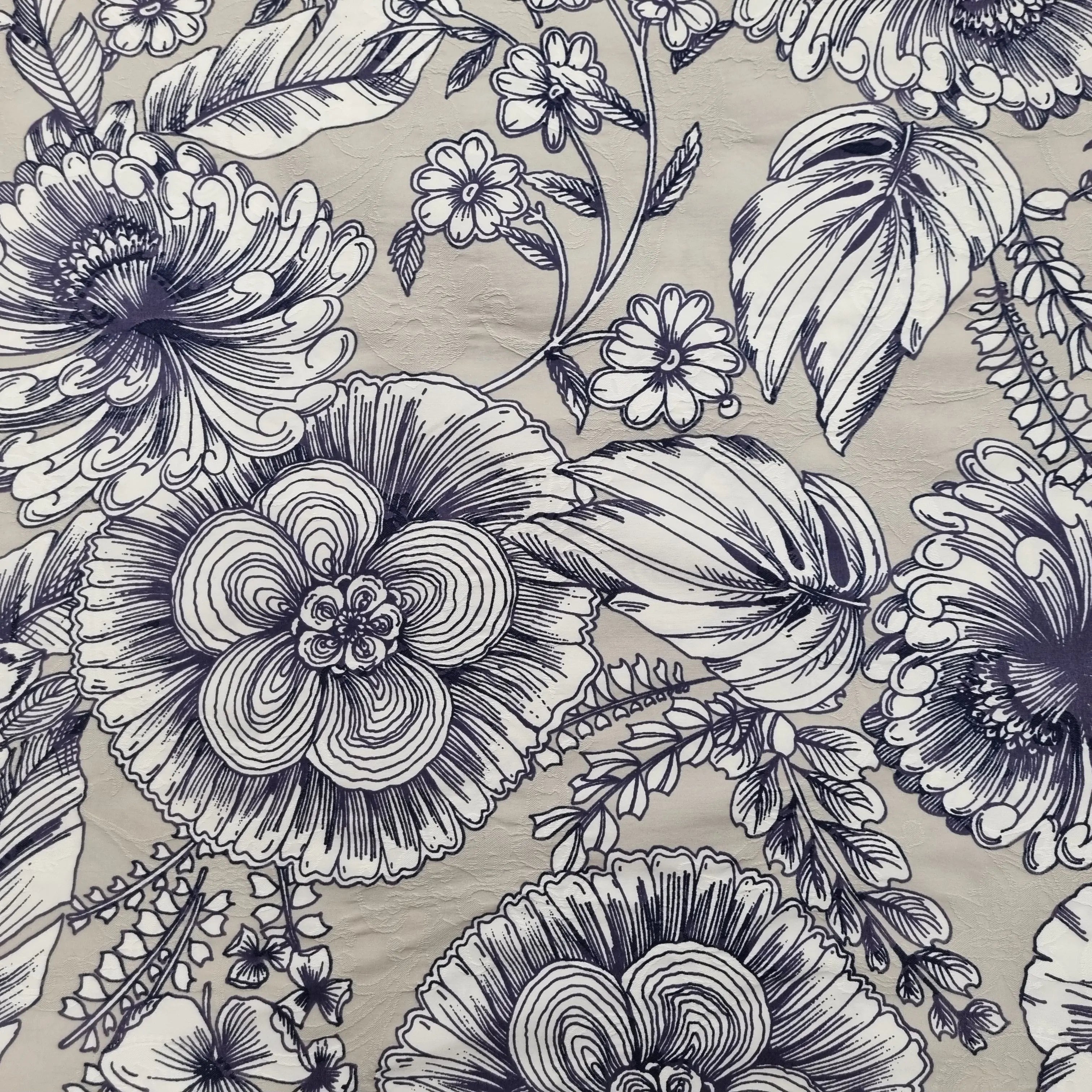 Baumwollstoff mit Blumenmuster und Stretch CSM-STOFFE