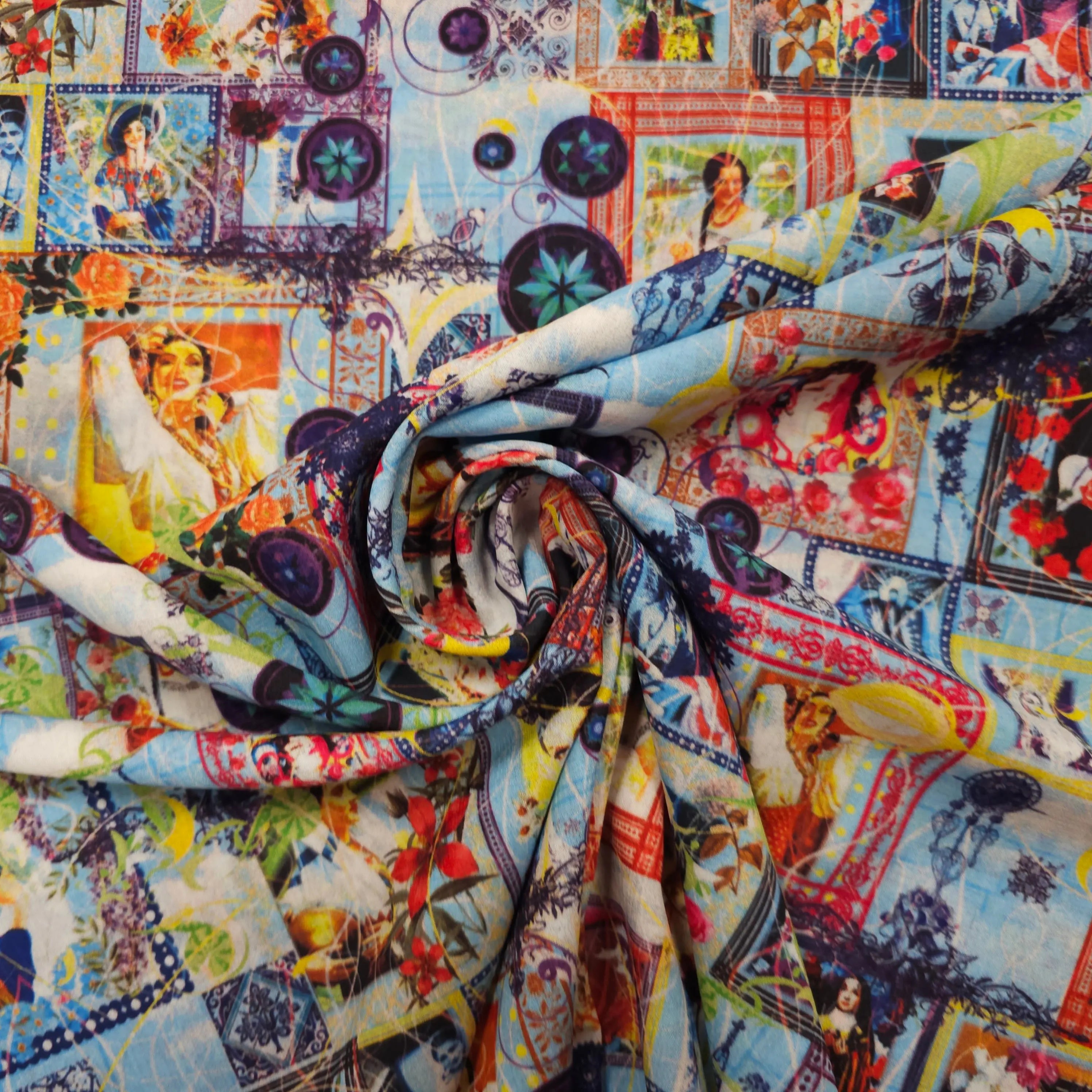 Chiffon Collage Muster CSM-STOFFE