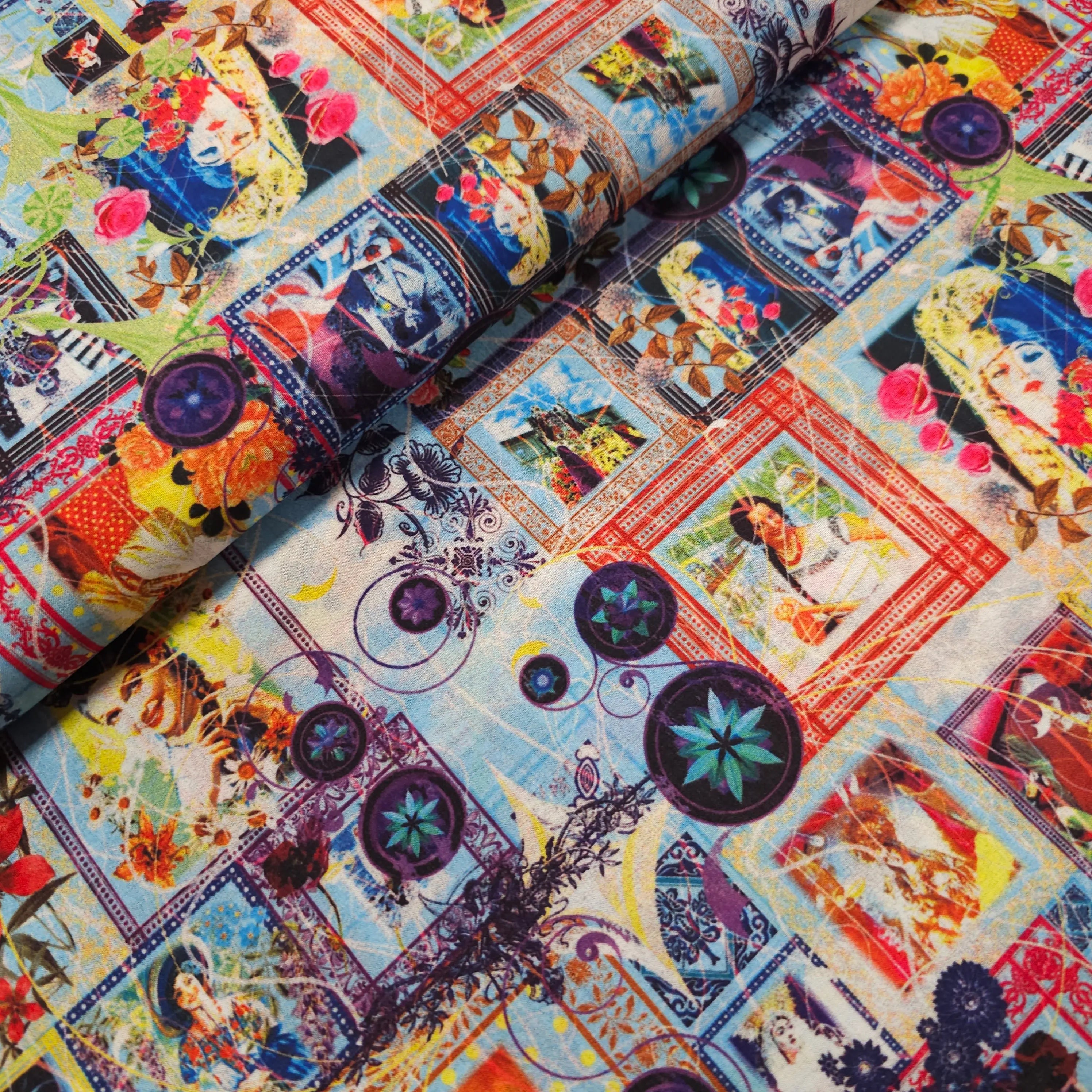 Chiffon Collage Muster CSM-STOFFE