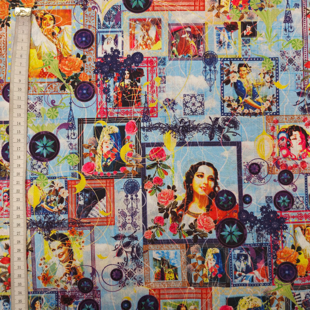 Chiffon Collage Muster CSM-STOFFE