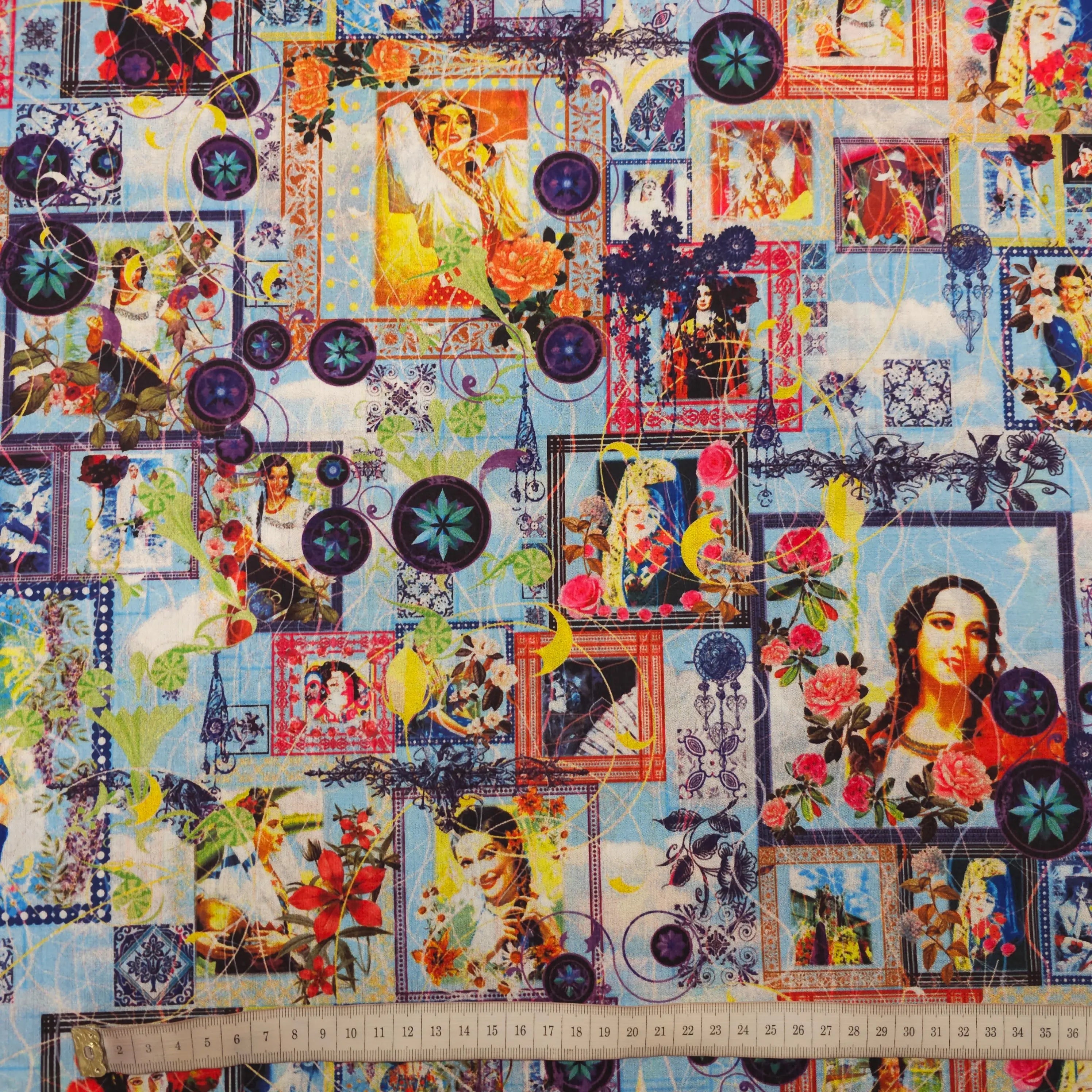 Chiffon Collage Muster CSM-STOFFE