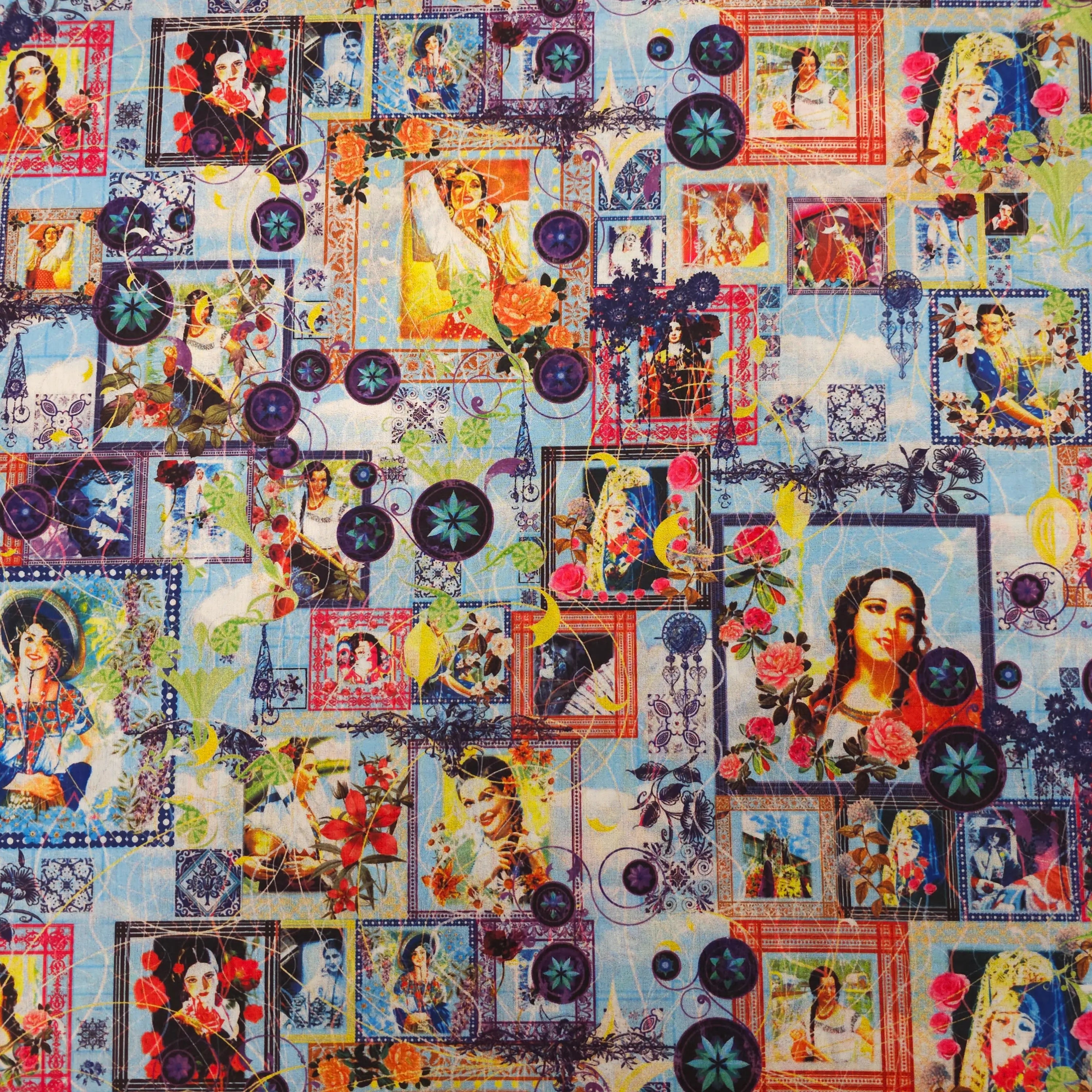 Chiffon Collage Muster CSM-STOFFE