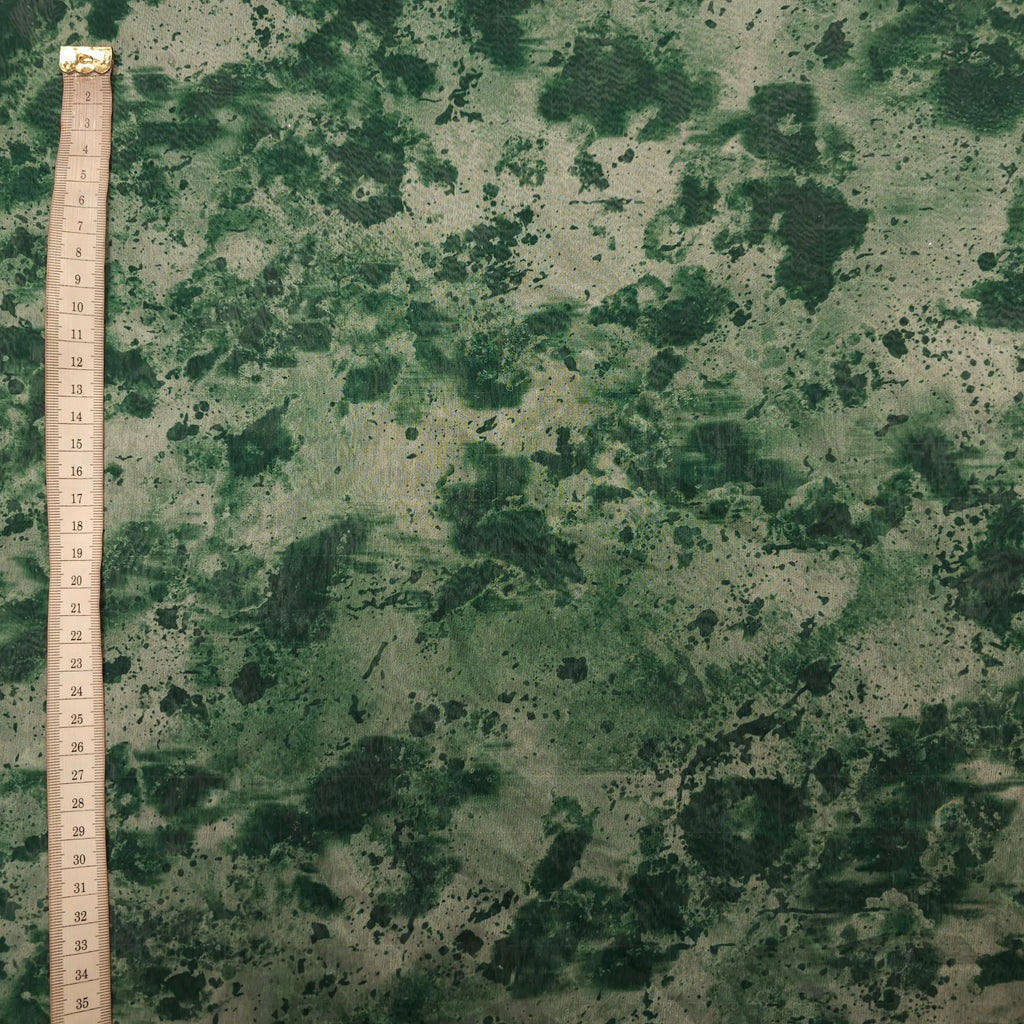 Chiffon grün Batik-Muster CSM-STOFFE