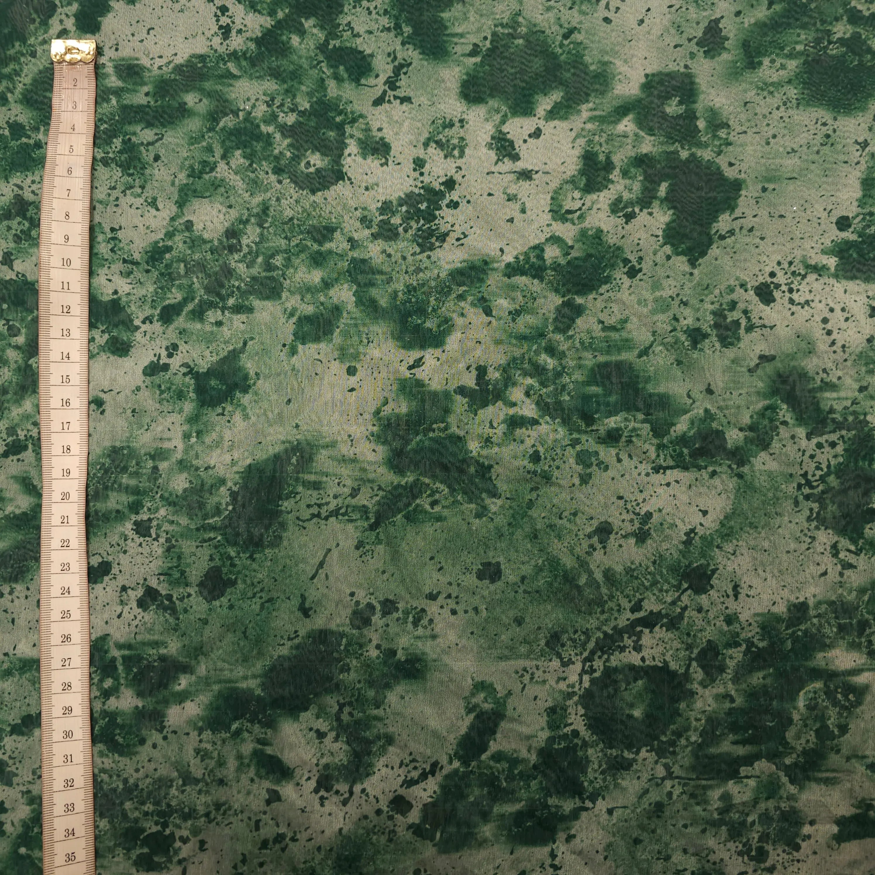Chiffon grün Batik-Muster CSM-STOFFE