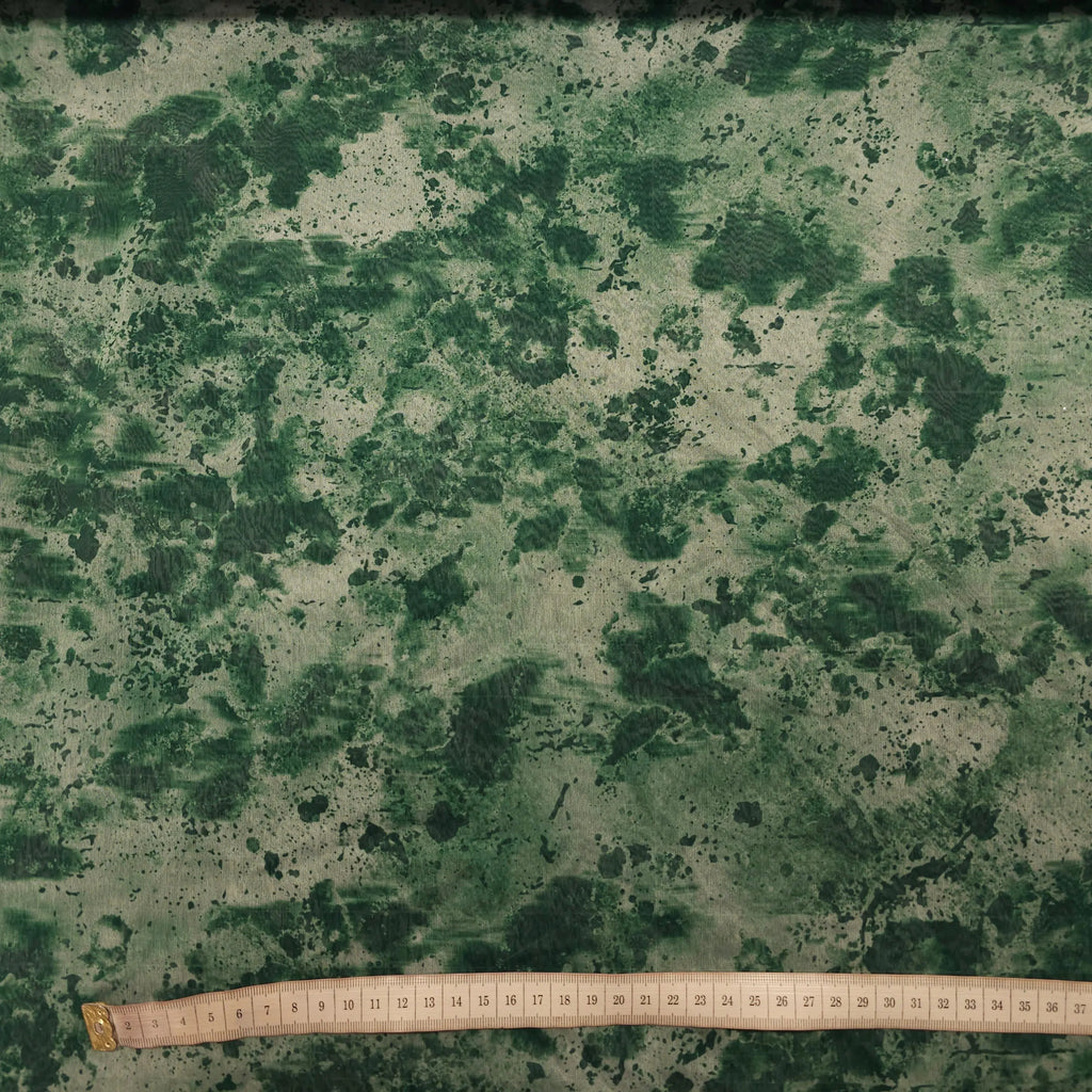 Chiffon grün Batik-Muster CSM-STOFFE
