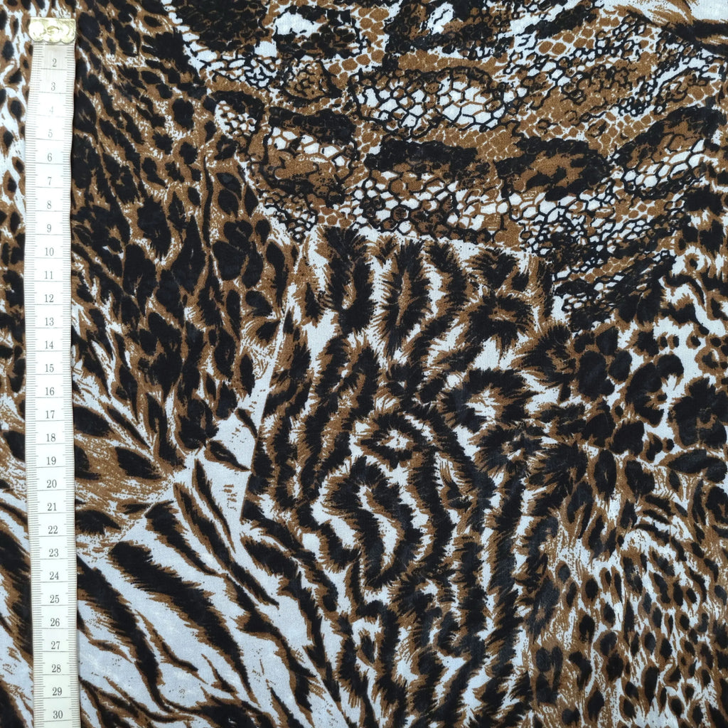 Crepe mit Tierfellmuster CSM-STOFFE