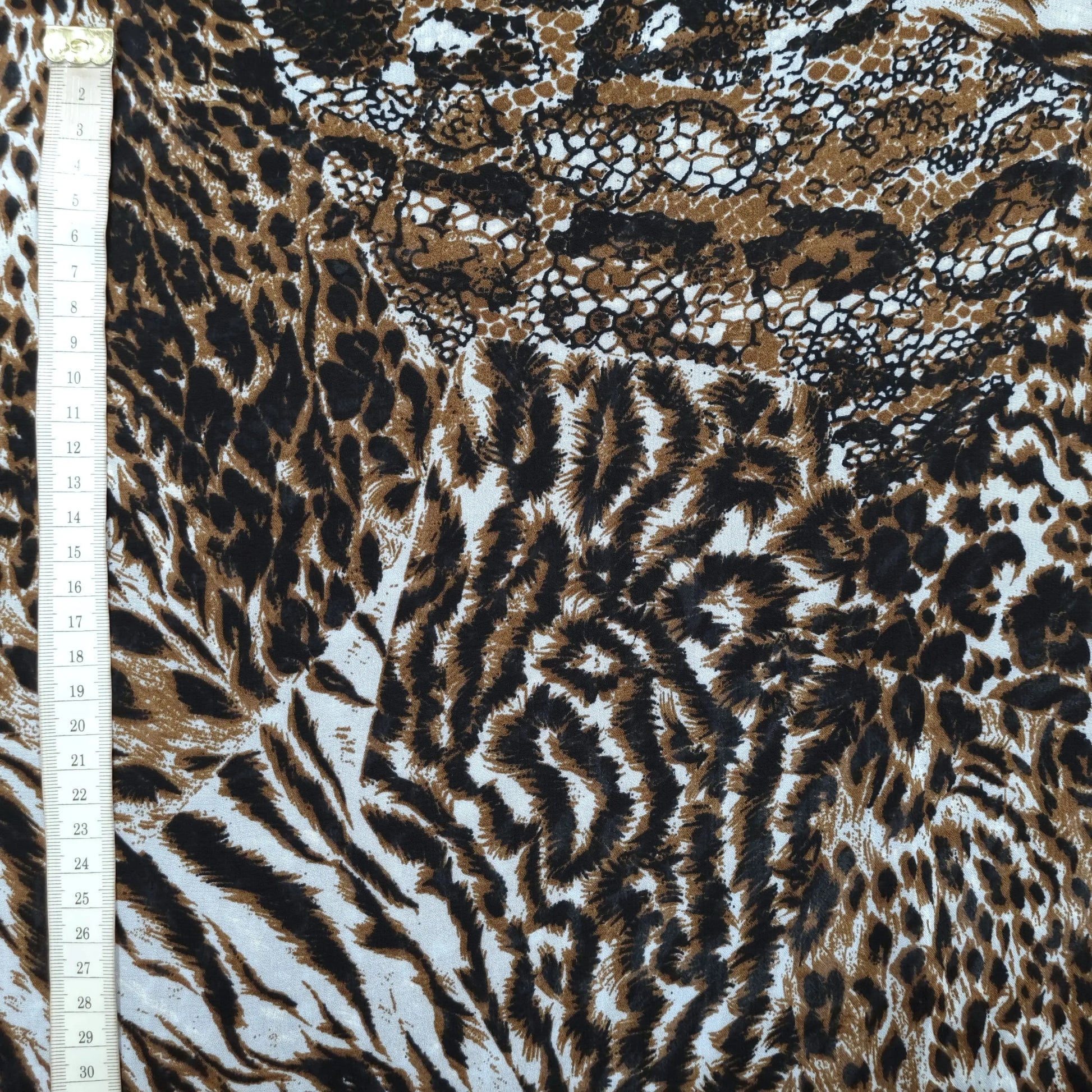 Crepe mit Tierfellmuster CSM-STOFFE