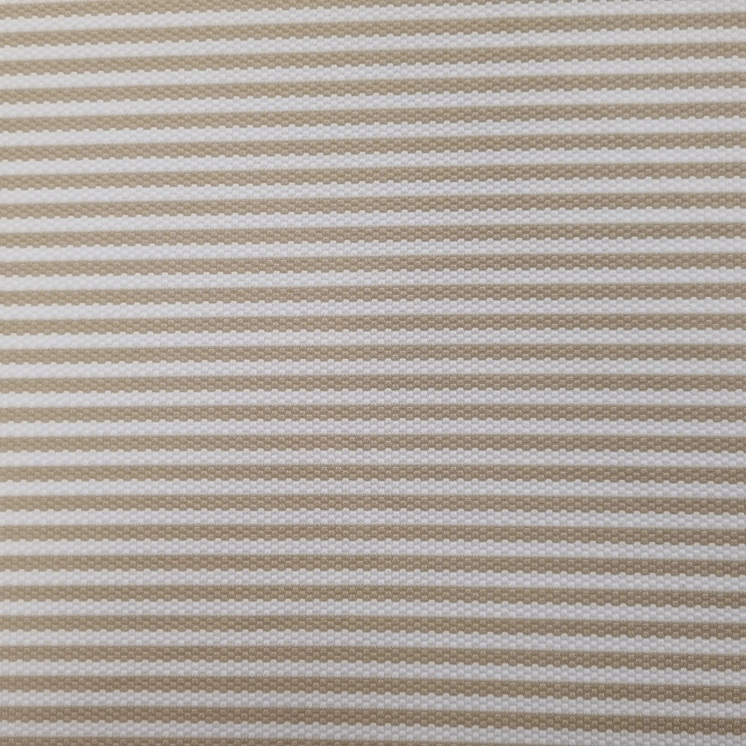 Jacquardjersey gestreift beige weiß Waben CSM-STOFFE