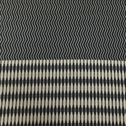 Jacquardjersey schwarz beige (Rapport 90 cm) CSM-STOFFE