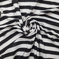 Jersey Stoff gestreift schwarz weiß strukturiert CSM-STOFFE