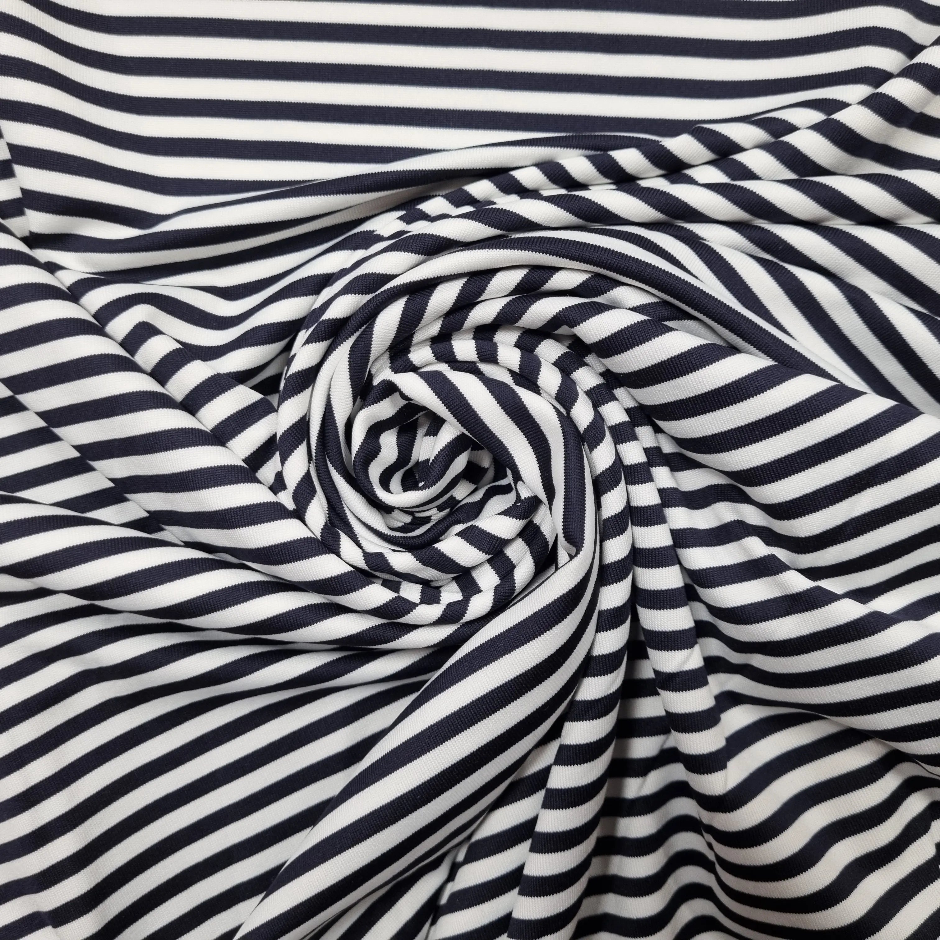 Jersey schwarz weiß gestreift CSM-STOFFE