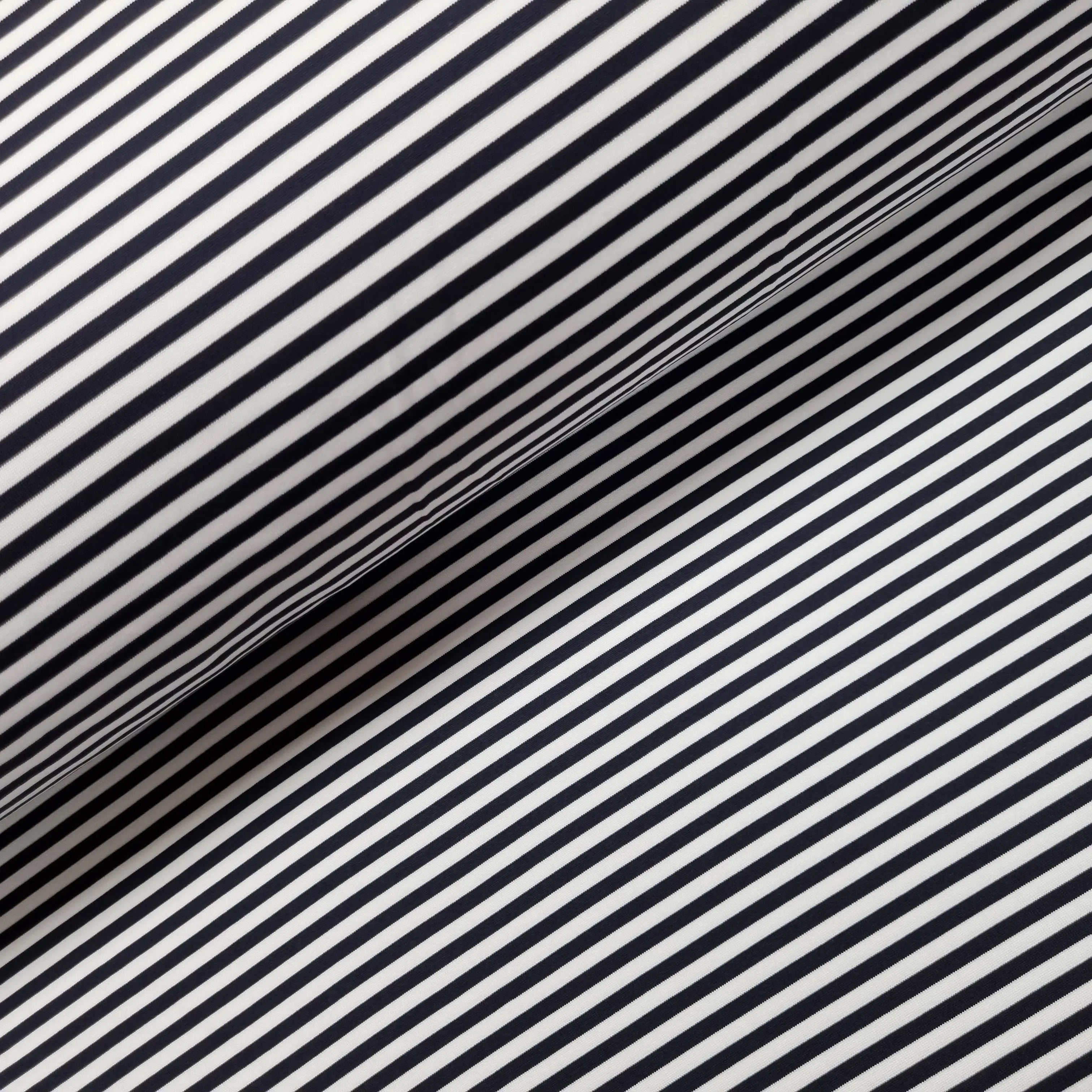 Jersey schwarz weiß gestreift CSM-STOFFE