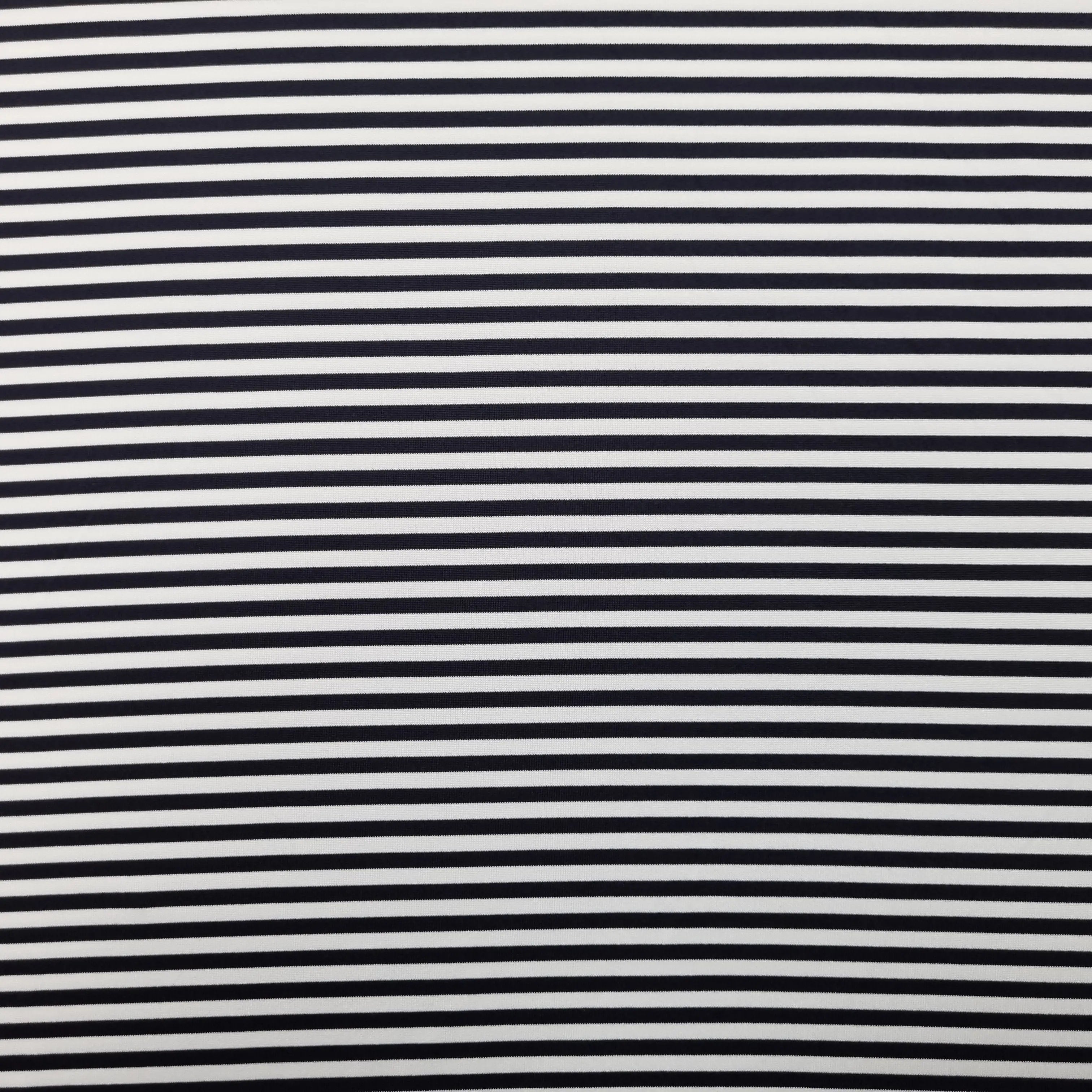 Jersey schwarz weiß gestreift CSM-STOFFE