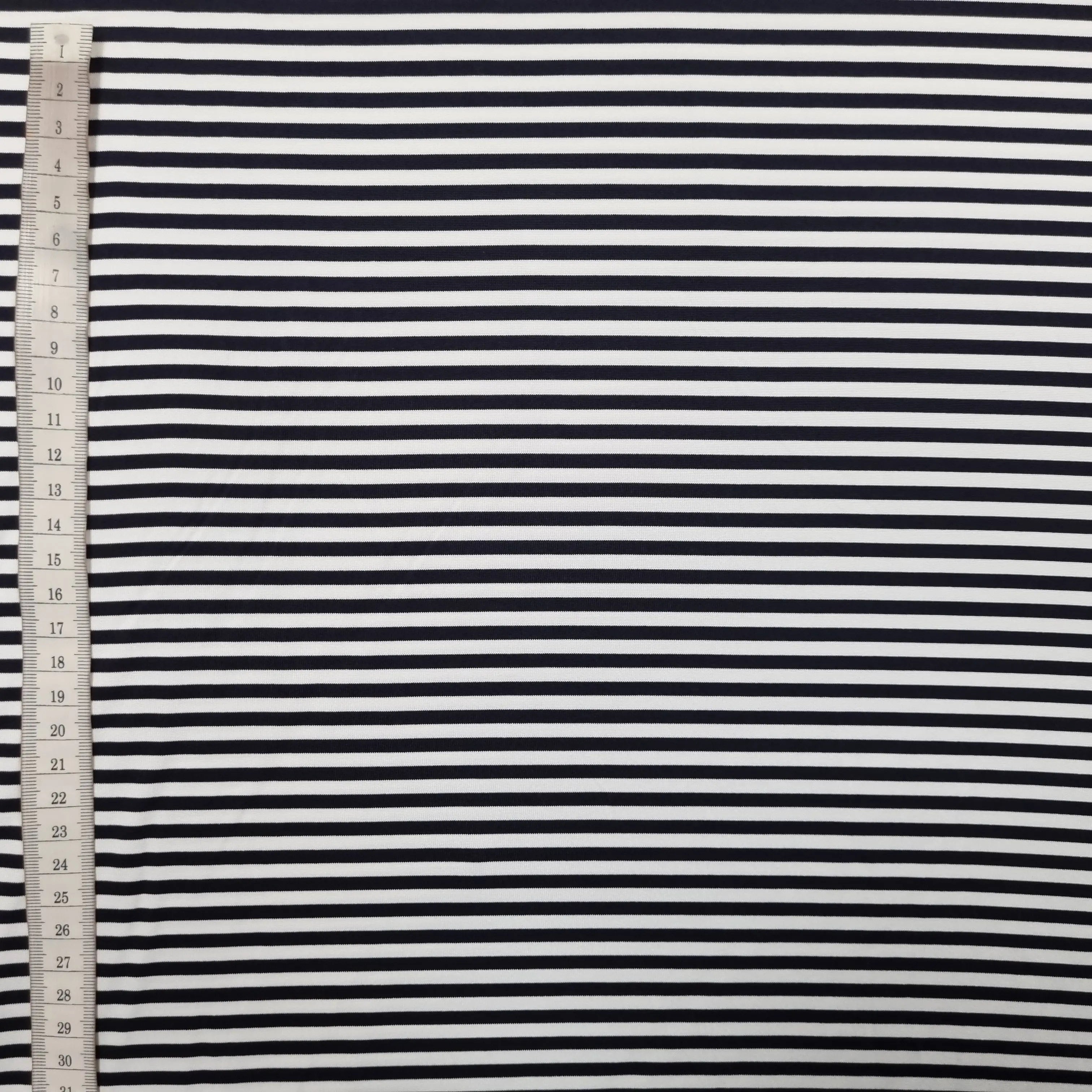 Jersey schwarz weiß gestreift CSM-STOFFE