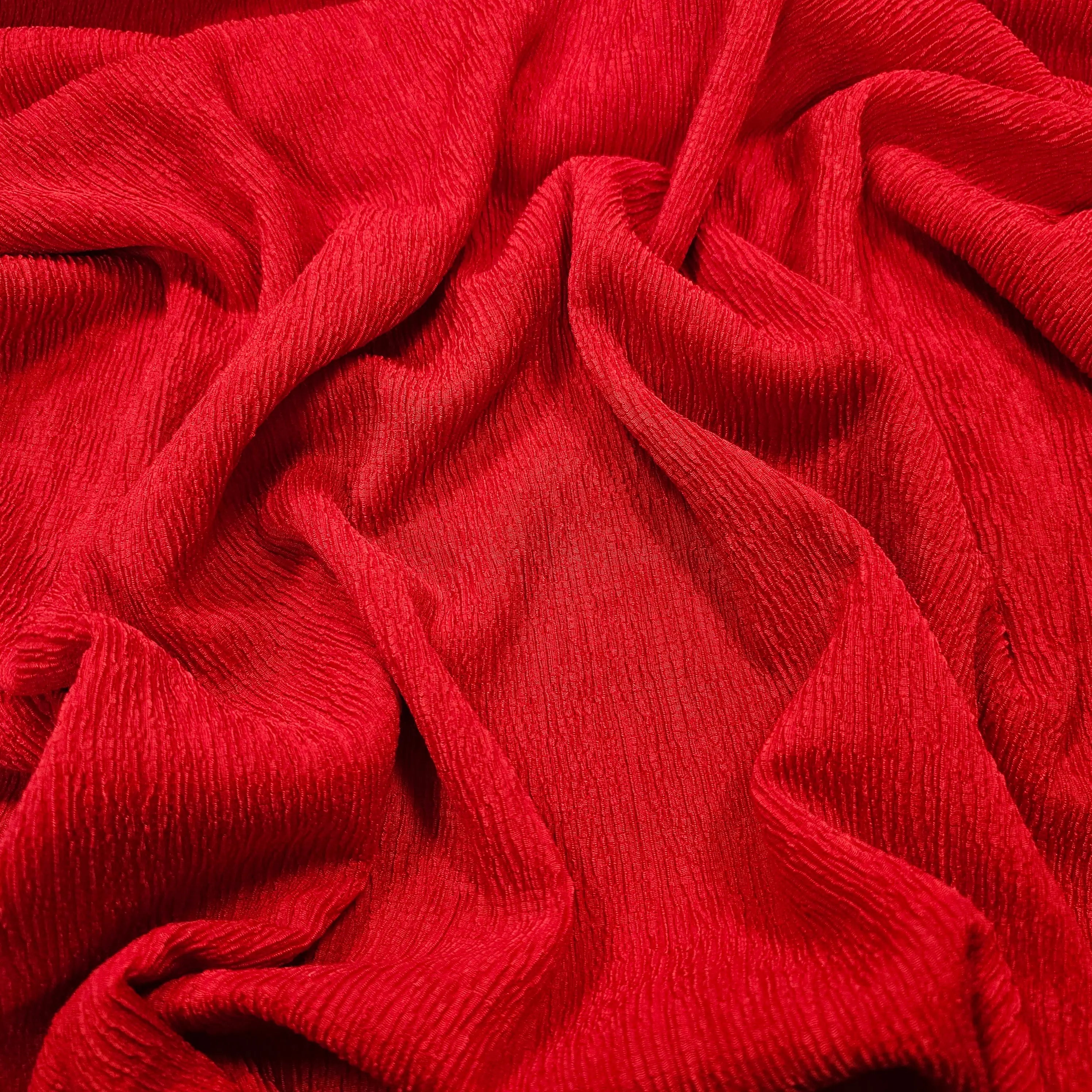 Krinkel Stoff uni rot CSM-STOFFE