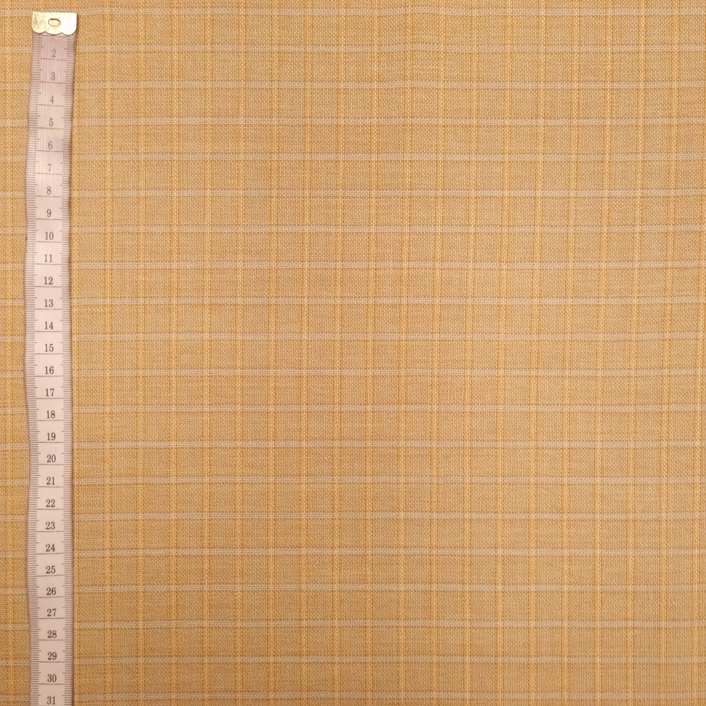 Leichter Schurwollstoff - beige kariert CSM-STOFFE
