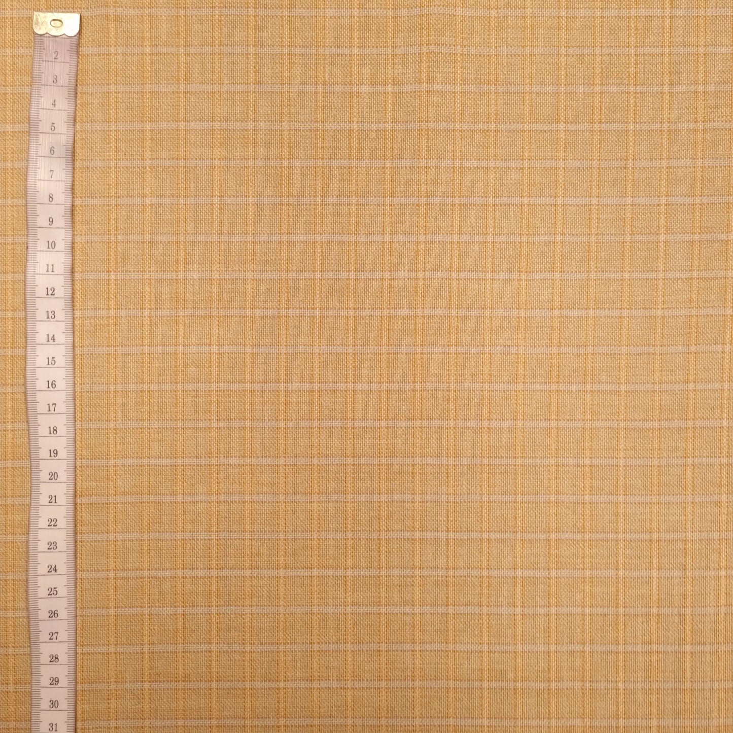 Leichter Schurwollstoff - beige kariert CSM-STOFFE