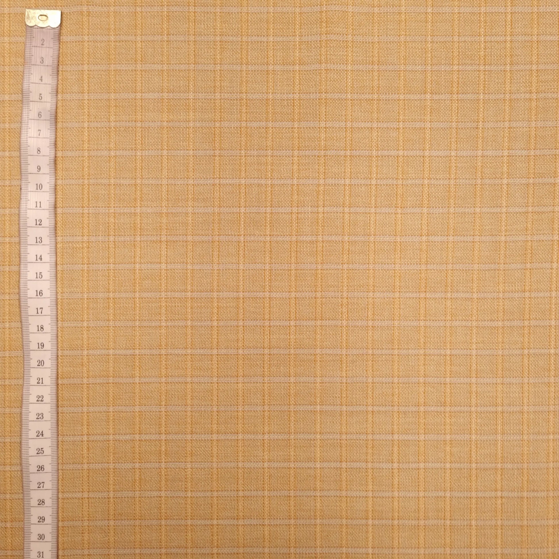 Leichter Schurwollstoff - beige kariert CSM-STOFFE
