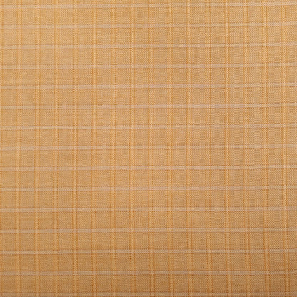 Leichter Schurwollstoff - beige kariert CSM-STOFFE