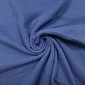 Musselin Dopppel Krinkel royalblau CSM-STOFFE