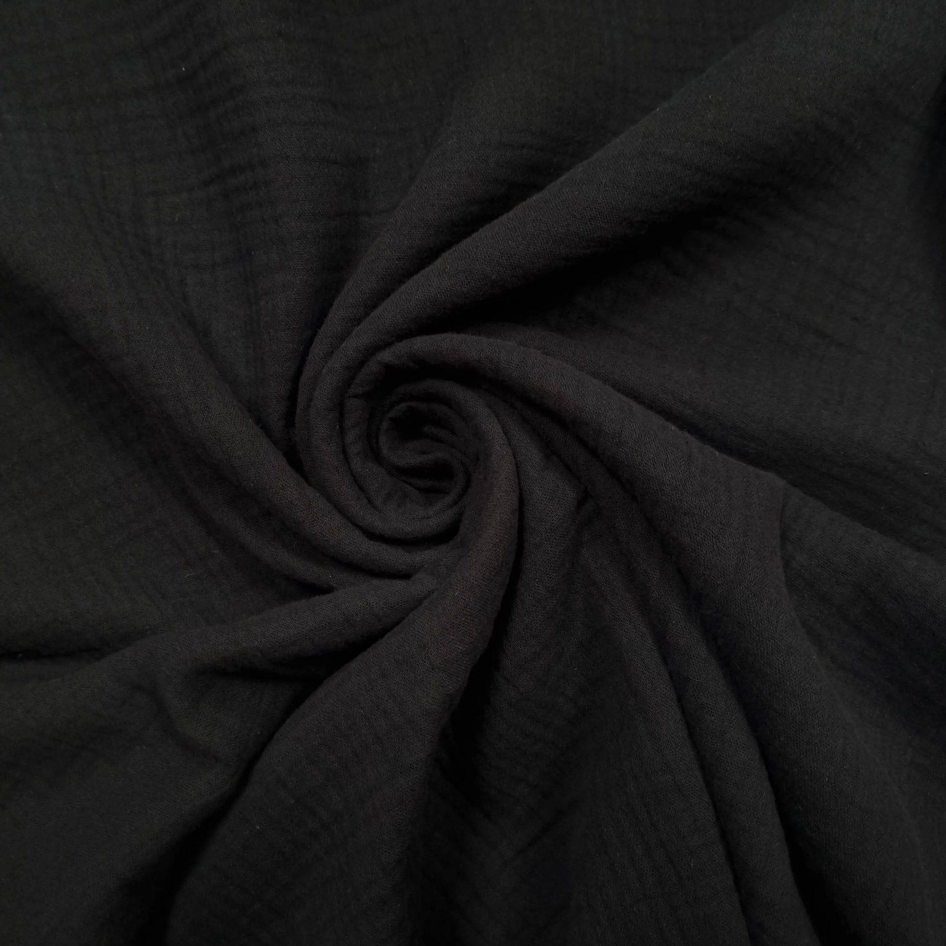 Musselin schwarz Double Gauze CSM-STOFFE