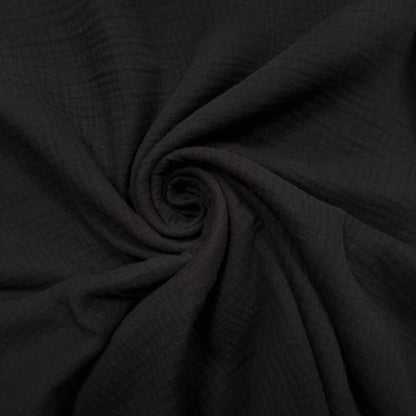 Musselin schwarz Double Gauze CSM-STOFFE