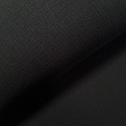 Musselin schwarz Double Gauze CSM-STOFFE
