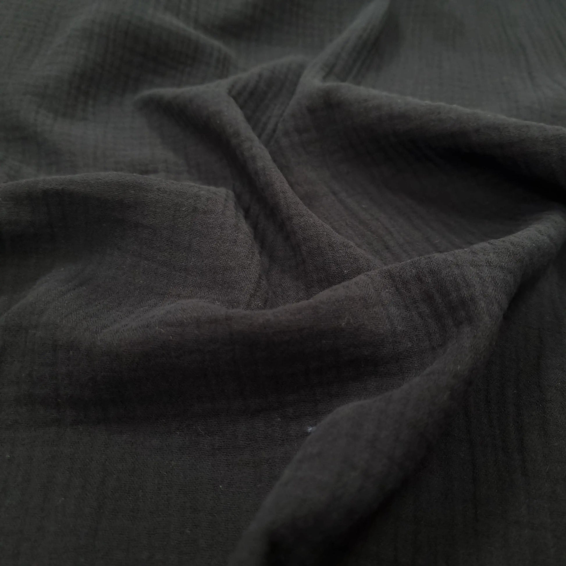 Musselin schwarz Double Gauze CSM-STOFFE