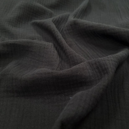 Musselin schwarz Double Gauze CSM-STOFFE