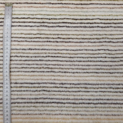 Plüschstoff creme gestreift