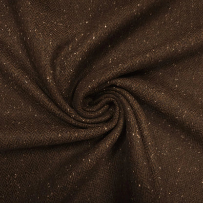 Polyester-, Baumwollstoff | braun | Fischgrät CSM-STOFFE